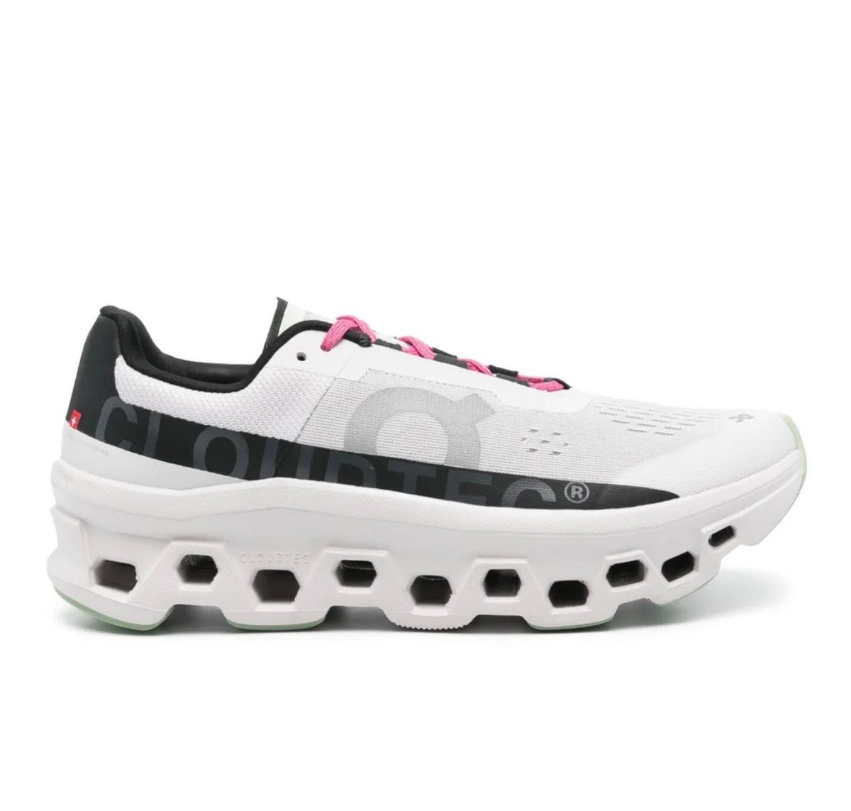 On Cloudmonster white colours - high-performance athletic footwear in White with advanced cushioning