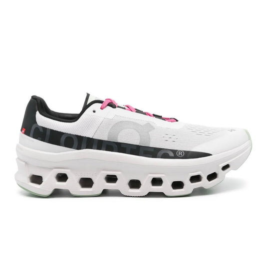 On Cloudmonster white colours - high-performance athletic footwear in White with advanced cushioning