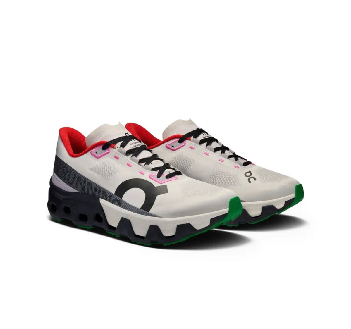 On Cloudmonster white red - high-performance athletic footwear in White with advanced cushioning