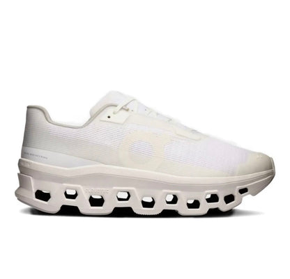 On Cloudmonster cream - high-performance athletic footwear with advanced cushioning