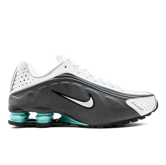 Nike Shox R4 Grey White Blue - high-performance athletic footwear in White with advanced cushioning