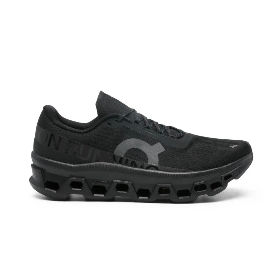 On Cloudmonster black - high-performance athletic footwear in Black with advanced cushioning