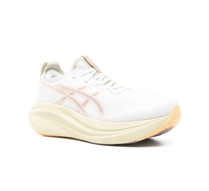 Asics Nimbus 27 White Pink - high-performance athletic footwear in White with advanced cushioning