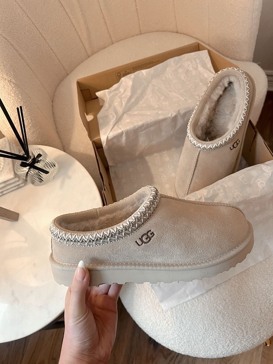 Ugg Tasman suede slippers cream - high-performance athletic footwear with advanced cushioning