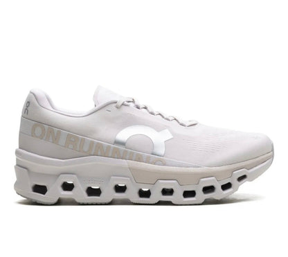 On Cloudmonster light gray - high-performance athletic footwear with advanced cushioning