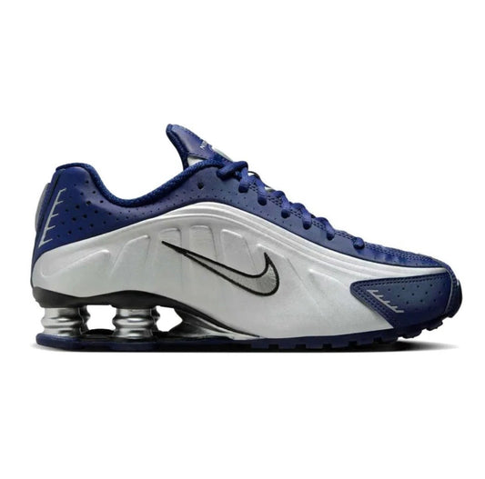 Nike Shox R4 Silver blue - high-performance athletic footwear in Blue with advanced cushioning