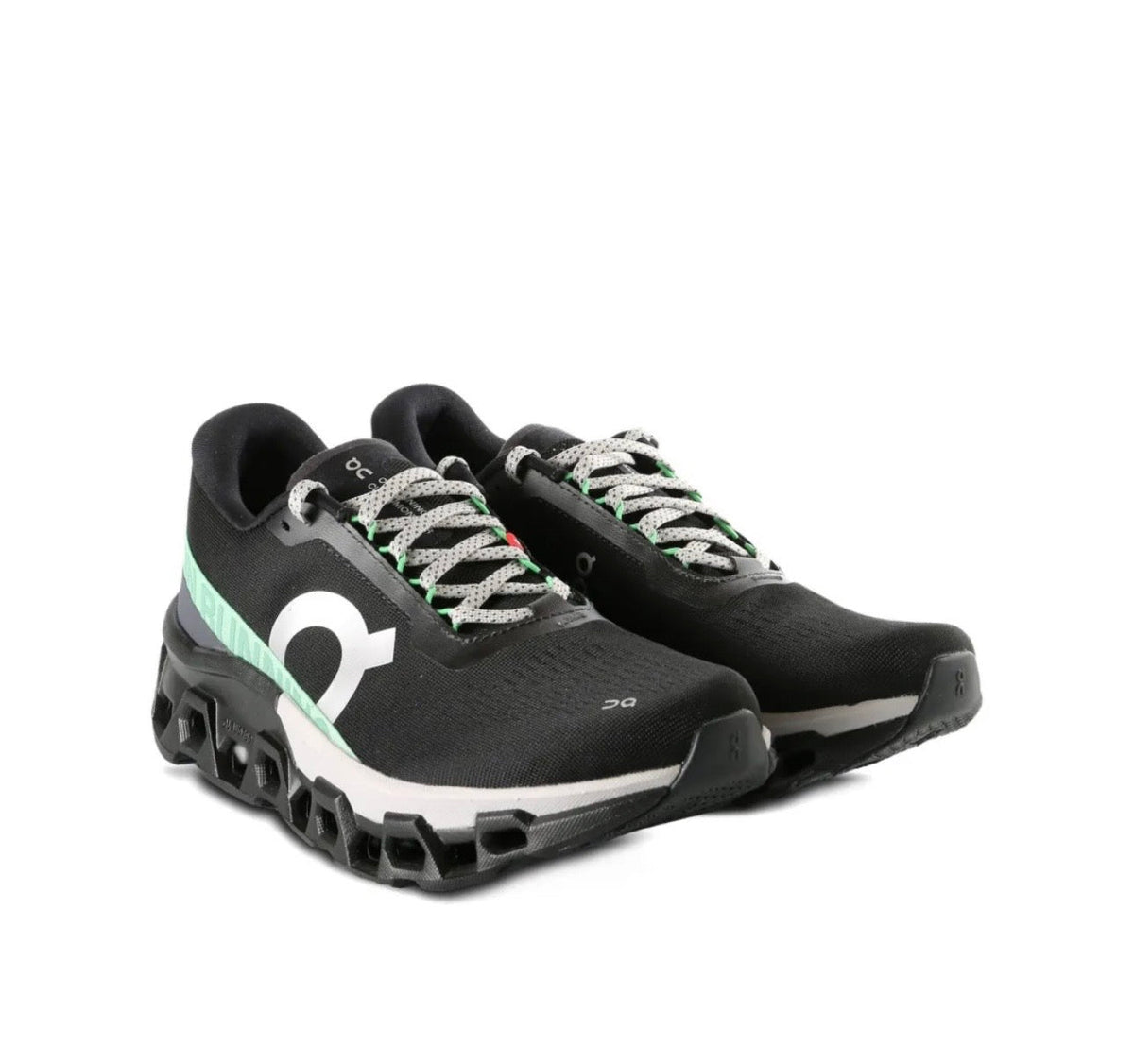 On Cloudmonster black green - high-performance athletic footwear in Black with advanced cushioning
