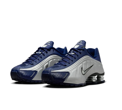 Nike Shox R4 Silver blue - high-performance athletic footwear in Blue with advanced cushioning