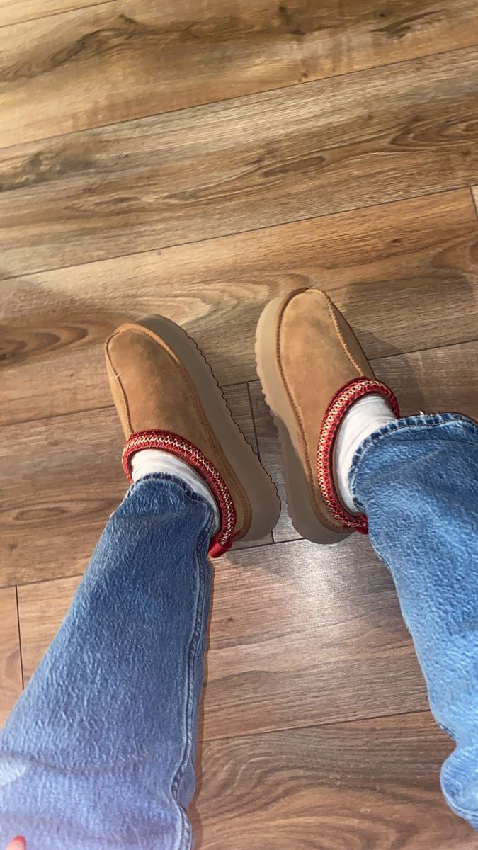 Ugg Tazz Platform Slippers brown red - high-performance athletic footwear in Red with advanced cushioning