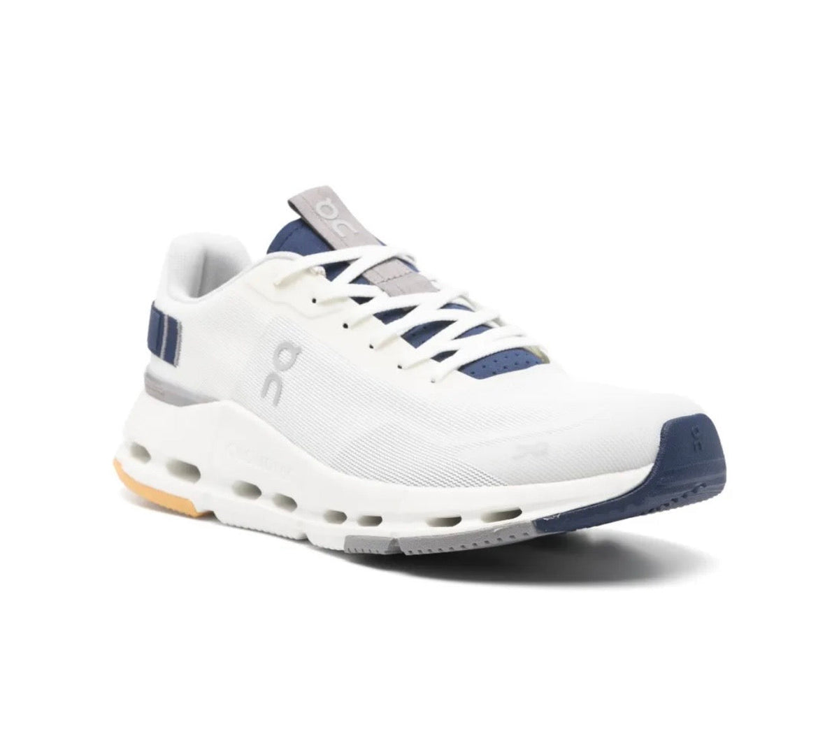 On Cloudnova White Blue - high-performance athletic footwear in White with advanced cushioning