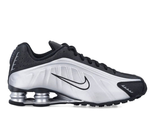 Nike Shox R4 Silver Black high-performance athletic footwear Black