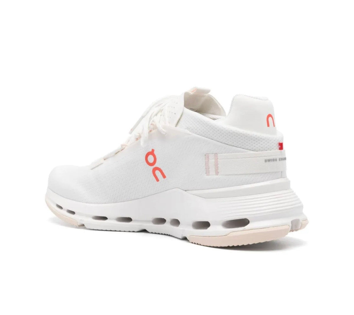 On Cloudnova White Red - high-performance athletic footwear in White with advanced cushioning