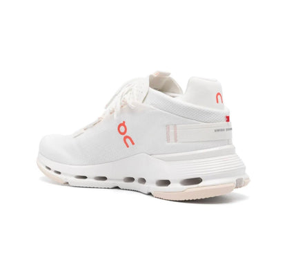 On Cloudnova White Red - high-performance athletic footwear in White with advanced cushioning