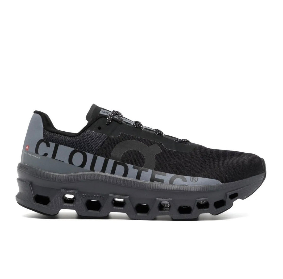 On Cloudmonster black grey - high-performance athletic footwear in Black with advanced cushioning
