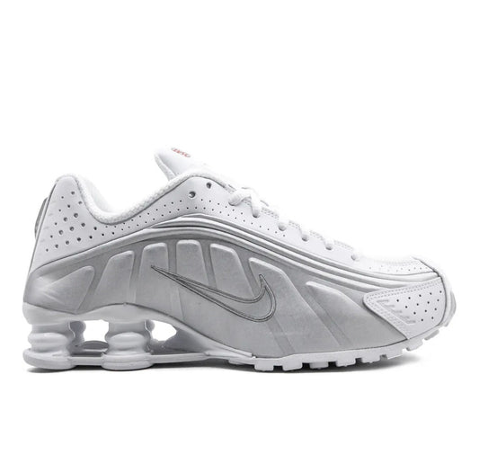 Nike Shox R4 Silver White - high-performance athletic footwear in White with advanced cushioning