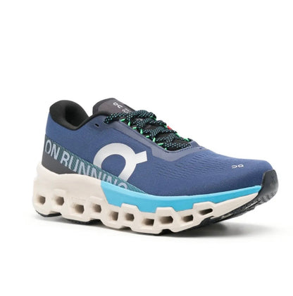 On Cloudmonster blue - high-performance athletic footwear in Blue with advanced cushioning